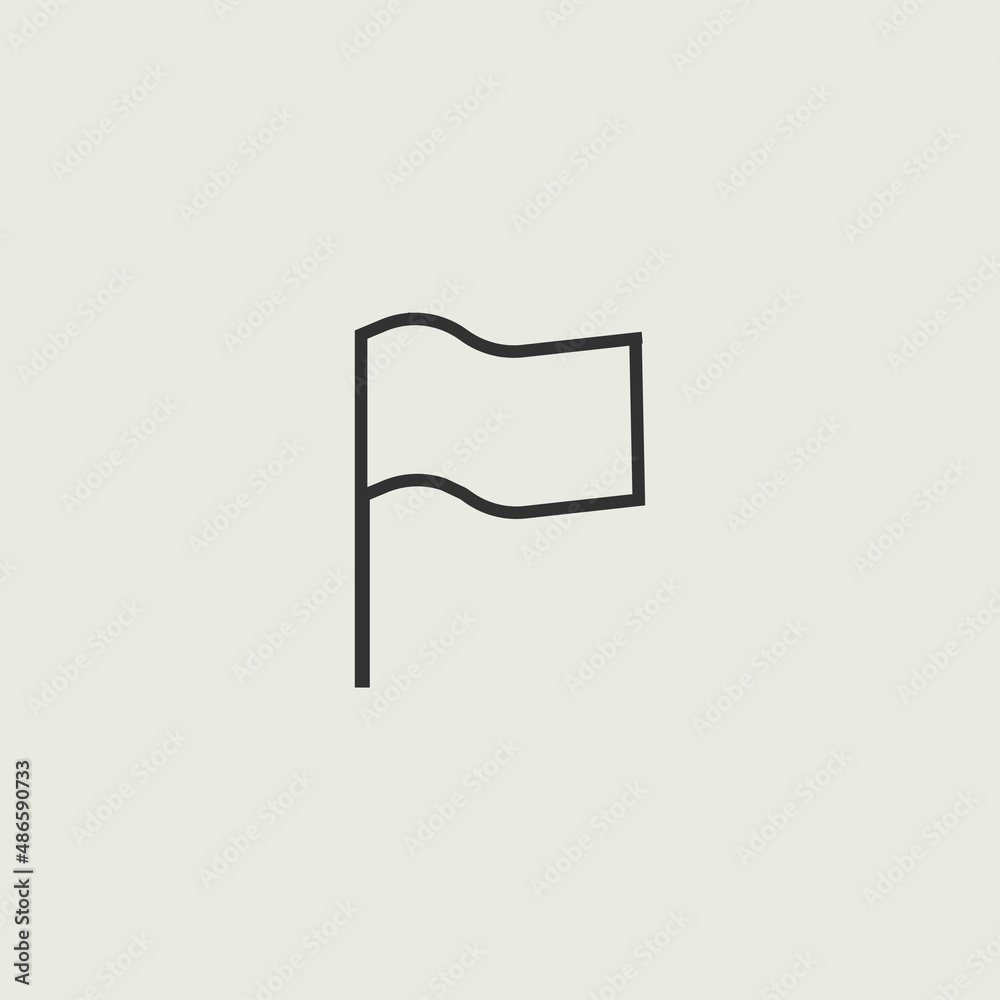 Flag vector icon illustration sign