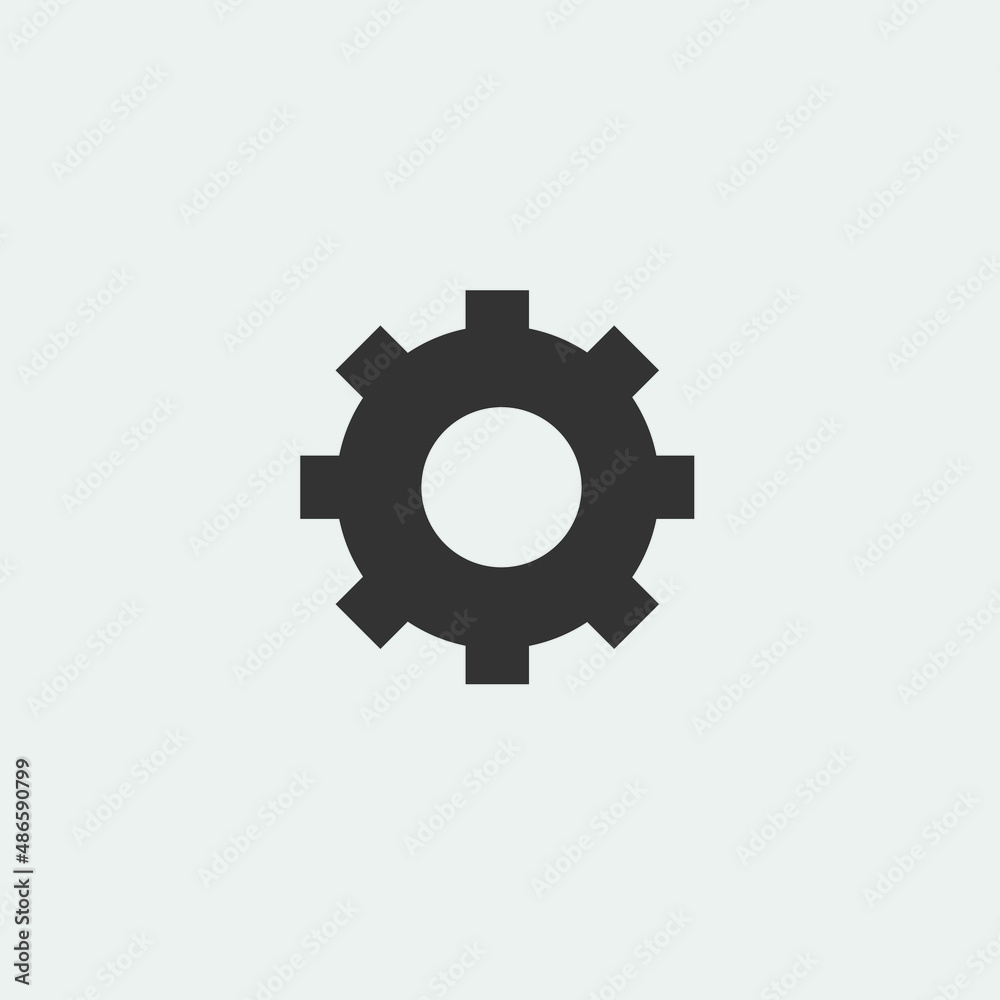 Gear vector icon illustration sign Gear vector icon illustration sign