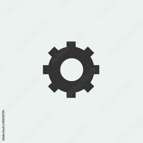 Gear vector icon illustration sign