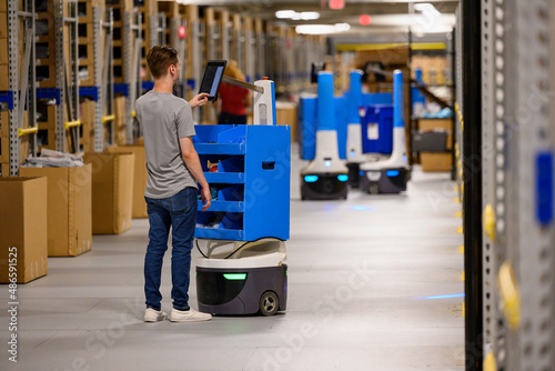 Delivery Robot technology at work  photo