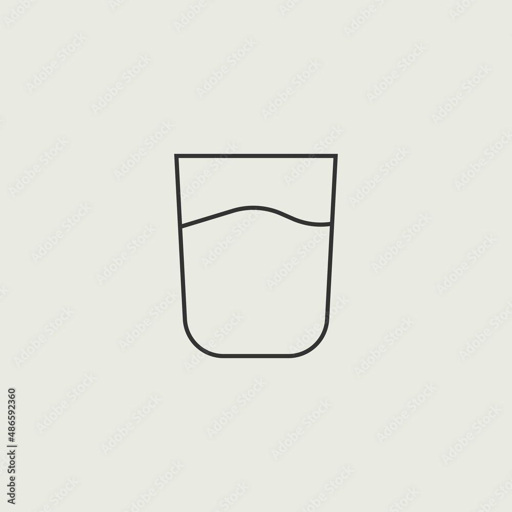 Cup of milk vector icon illustration sign