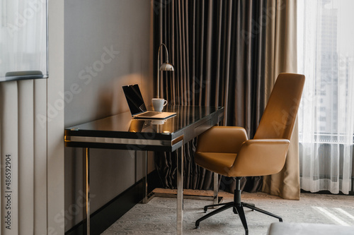 Interior of modern workroom in flat
