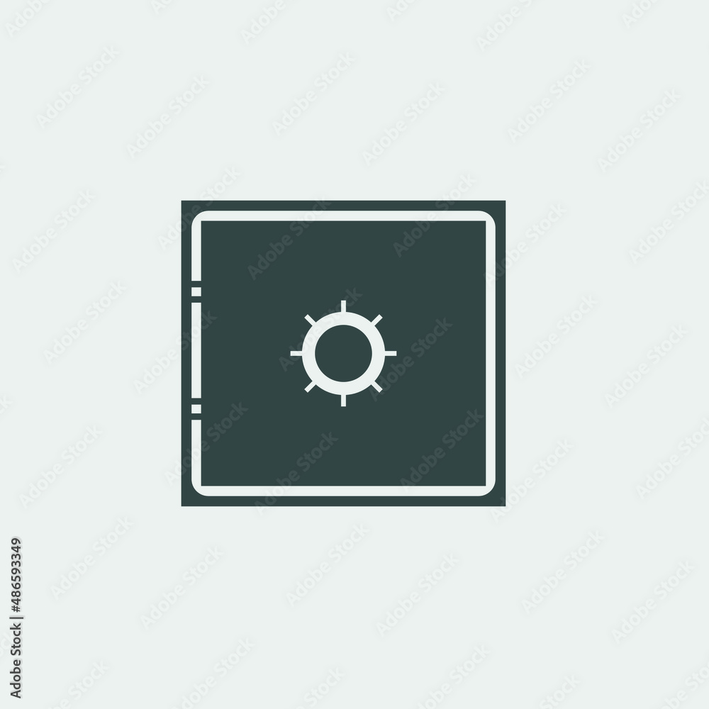 Safe vector icon illustration sign Safe vector icon illustration sign
