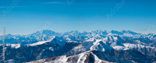 View of dufourspitze from Garzirola mountain photo