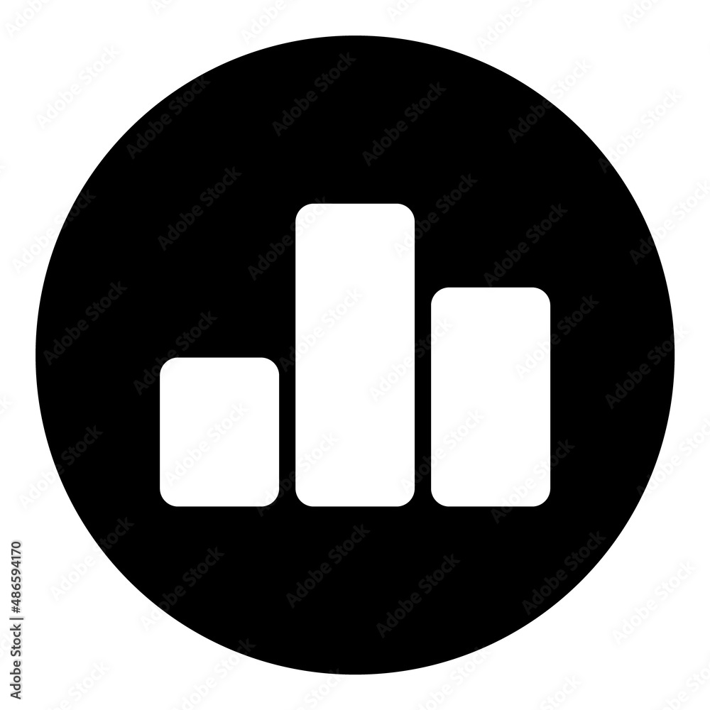 Chart Button Flat Icon Isolated On White Background Chart Button Flat Icon Isolated On White Background