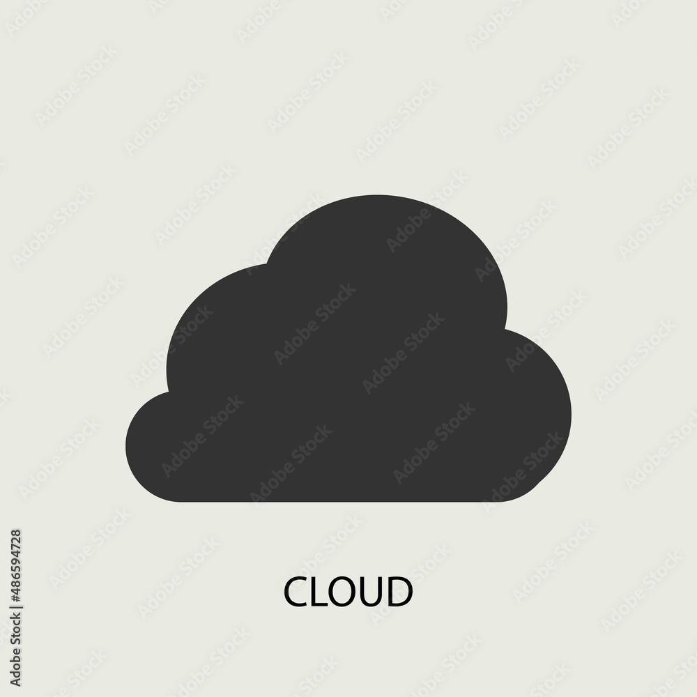 cloud vector icon illustration sign cloud vector icon illustration sign