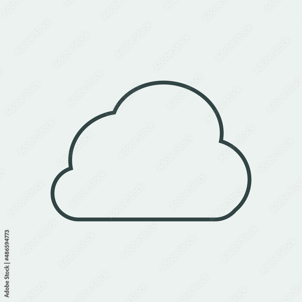  cloud vector icon illustration sign