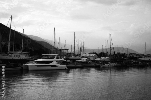 Yachts Parked At Quay photo