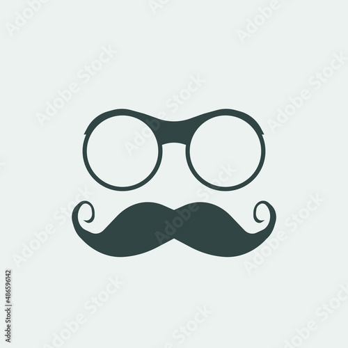 mustache vector icon illustration sign  © STUDIOXI