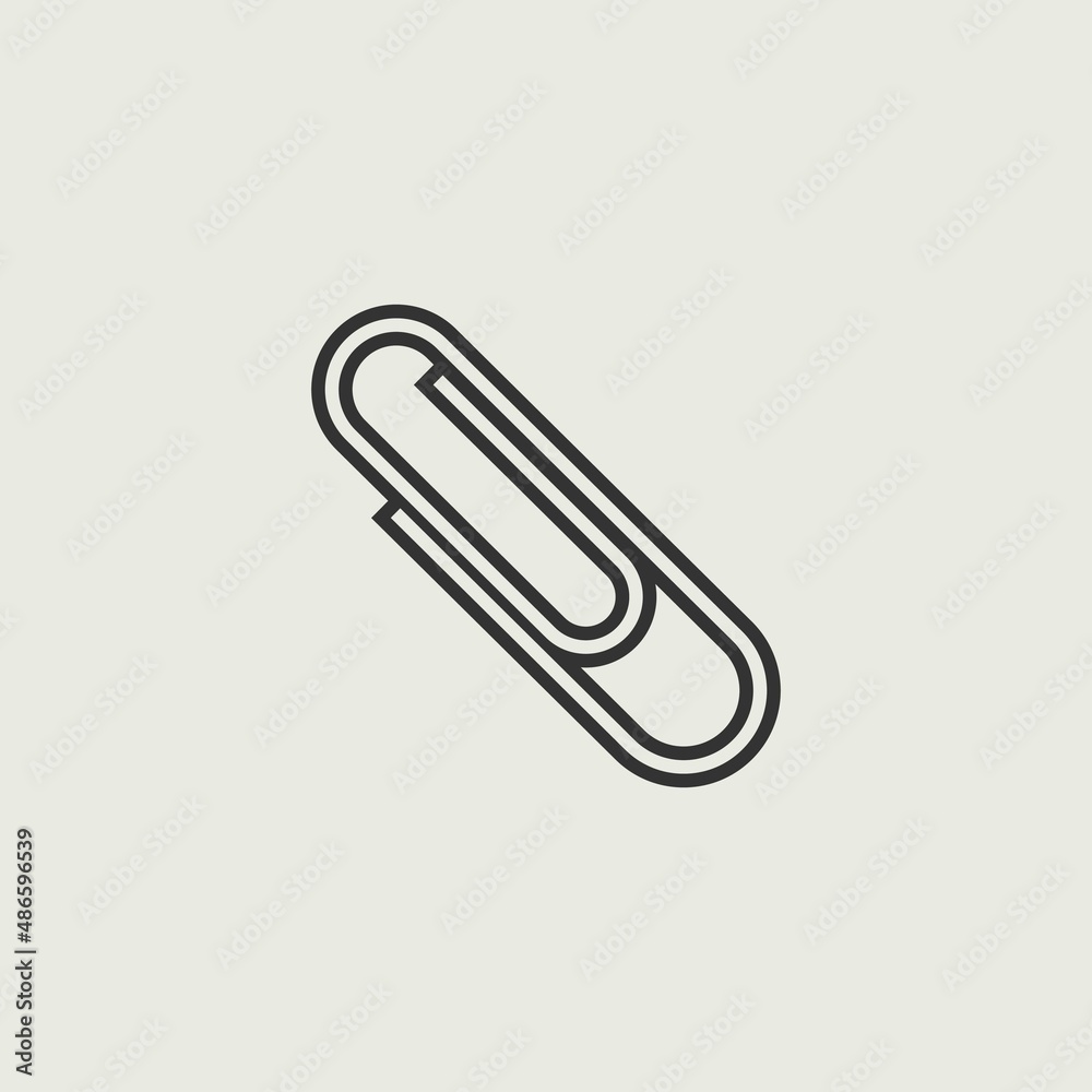 paper clip vector icon illustration sign paper clip vector icon illustration sign
