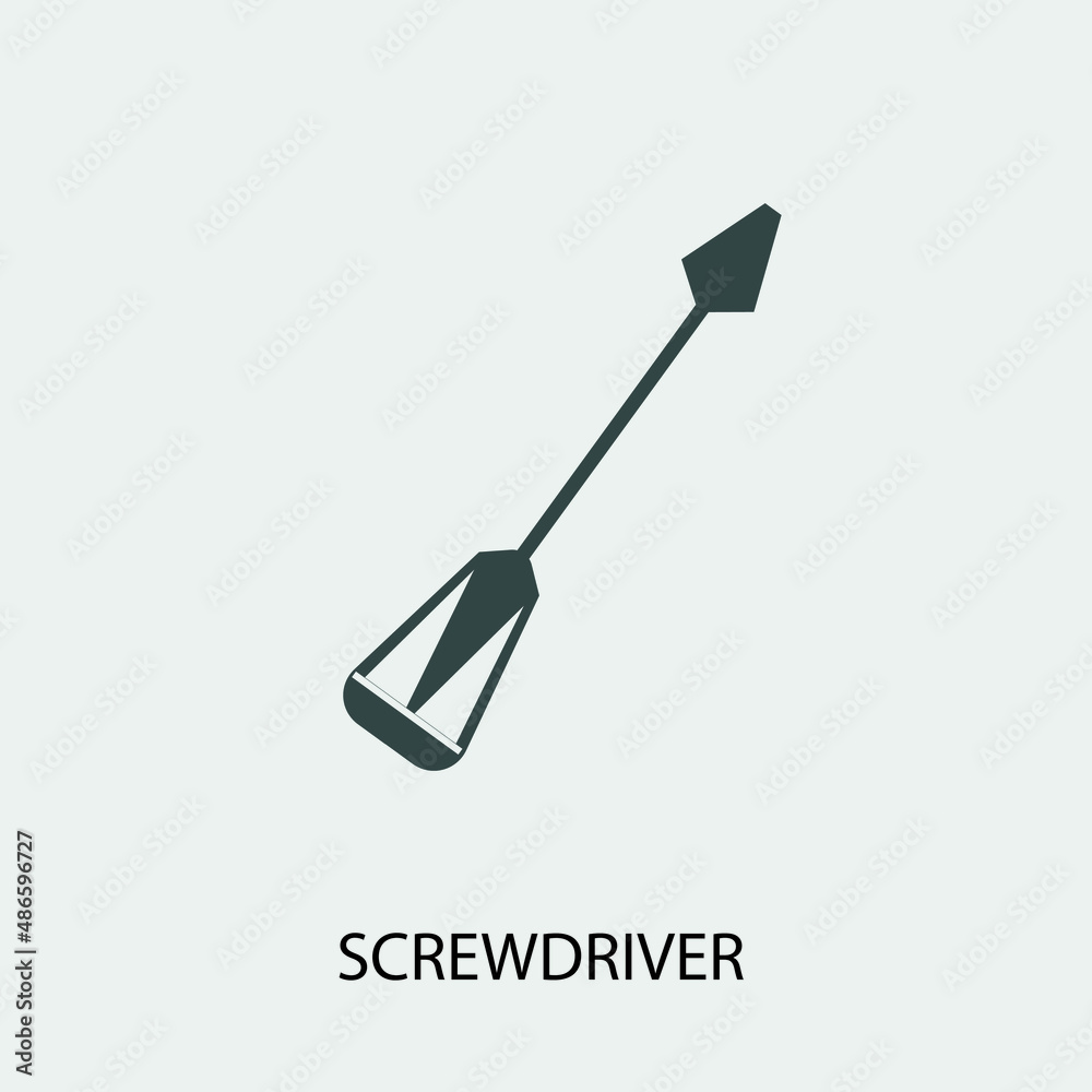 screwdriver vector icon illustration sign screwdriver vector icon illustration sign
