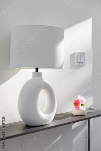 Modern Lamp on table with light switch  