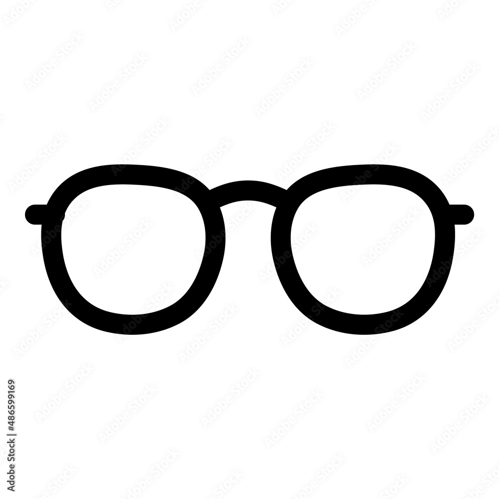 Glasses Flat Icon Isolated On White Background Glasses Flat Icon Isolated On White Background
