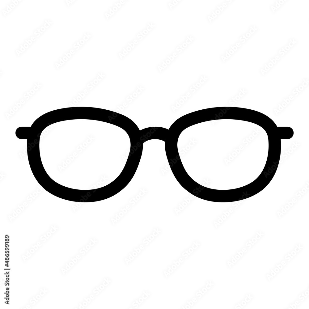 Glasses Flat Icon Isolated On White Background Glasses Flat Icon Isolated On White Background