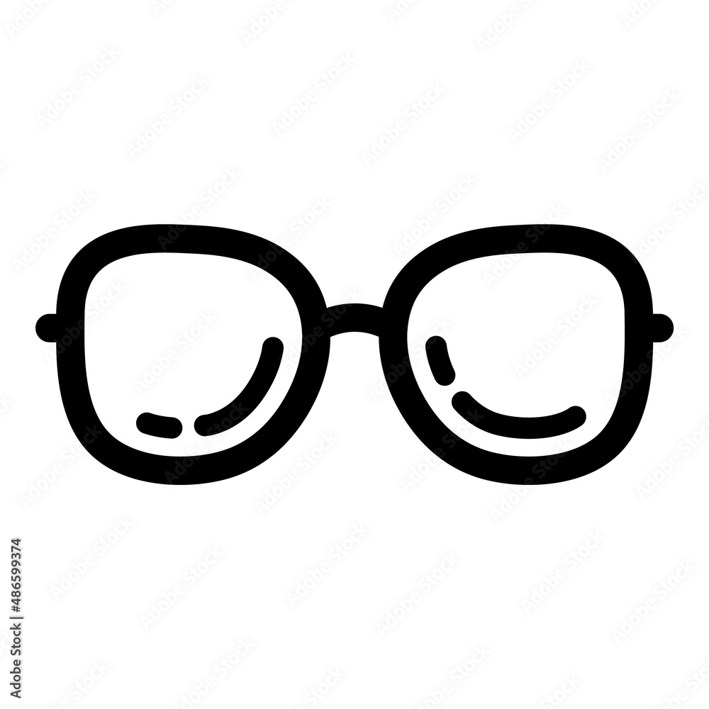 Glasses Flat Icon Isolated On White Background Glasses Flat Icon Isolated On White Background