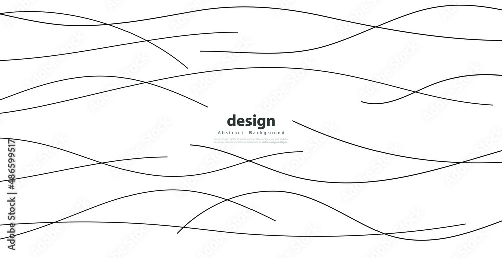 Fototapeta premium Hand drawn lines. Abstract pattern wave simple seamless, smooth pattern, web design, greeting card, textile, Technology background, Eps 10 vector illustration