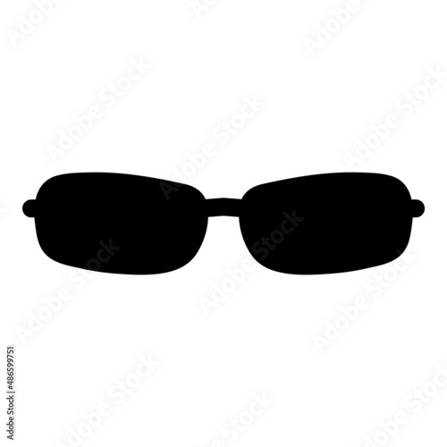Glasses Flat Icon Isolated On White Background