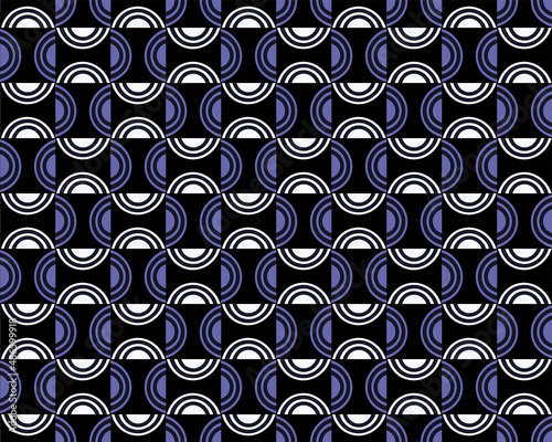 Seamless geometric pattern. very peri circle tile. dark background
