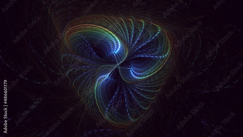 Obraz premium 3D rendering abstract fractal light background