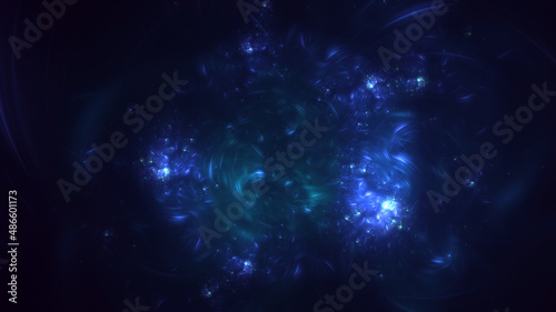 3D rendering abstract fractal light background