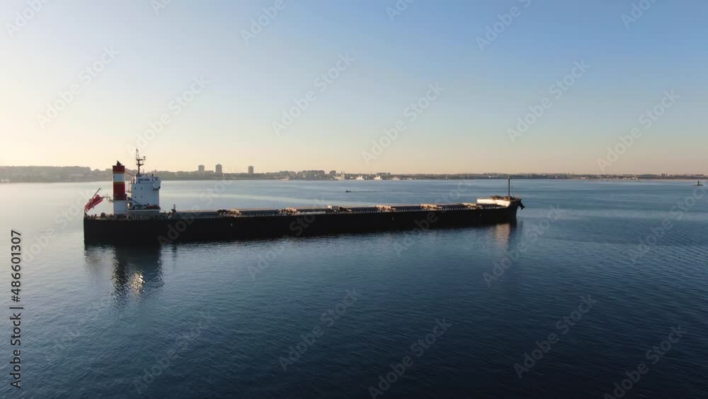 Taranto, oil tanker in the Great Sea at dawn 2 Taranto, oil tanker in the Great Sea at dawn 2