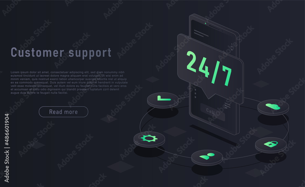 Naklejka premium Customer support concept