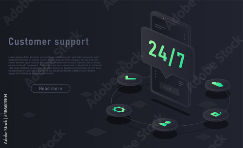Customer support concept