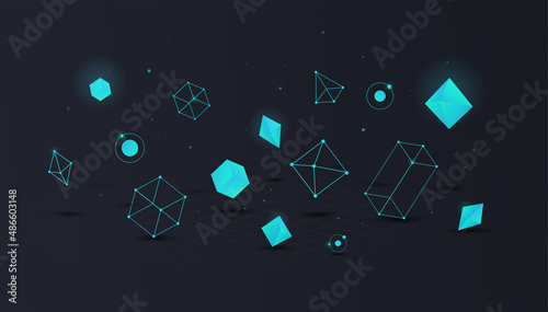 Floating 3D neon