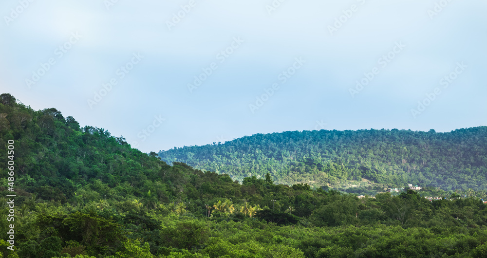 Holguin Province, Cuba, great amazing landscape scenery beautiful inviting view in the mountains 