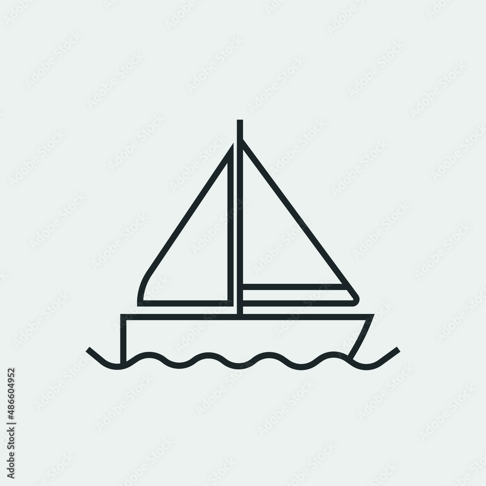 Boat vector icon illustration sign Boat vector icon illustration sign