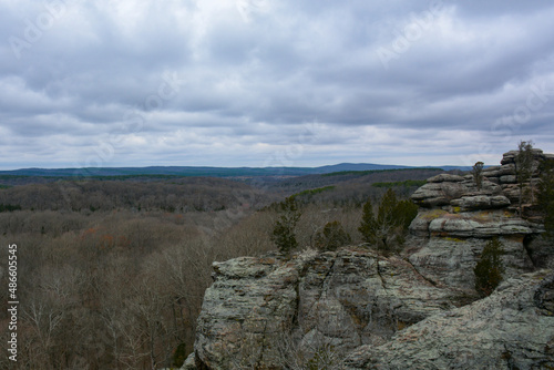 rock cliff view, garden of the gods, shawnee national forest