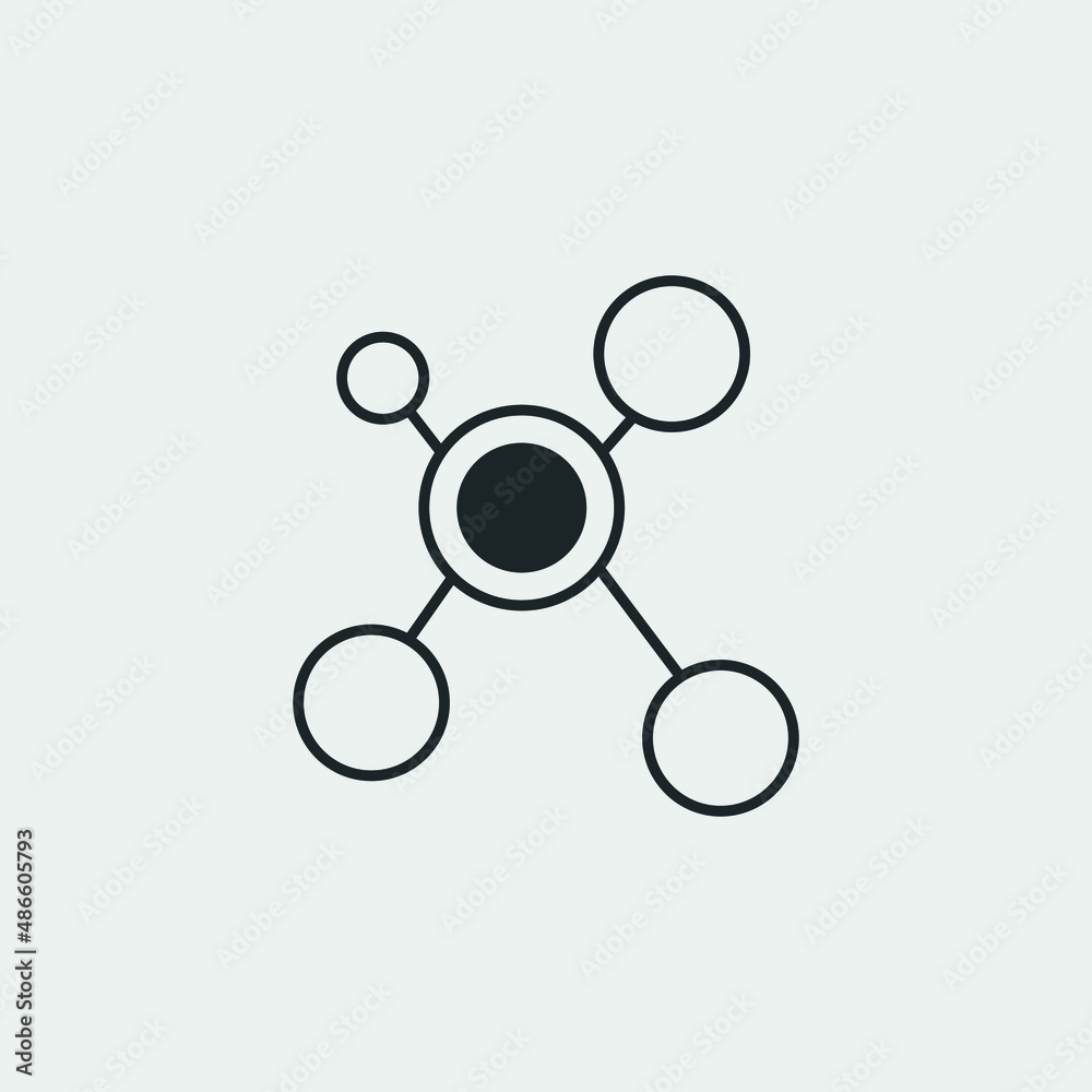Molecule vector icon illustration sign Molecule vector icon illustration sign
