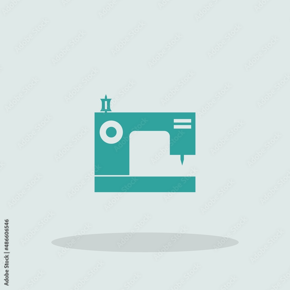 Sewing machine vector icon illustration sign Sewing machine vector icon illustration sign