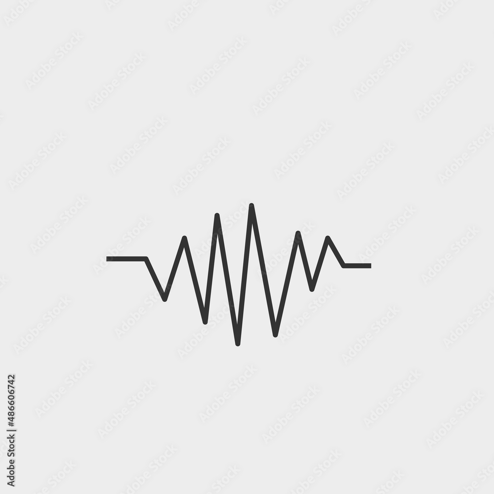 Sinusoid vector icon illustration sign Sinusoid vector icon illustration sign