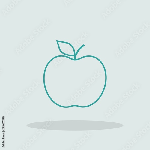Apple vector icon illustration sign