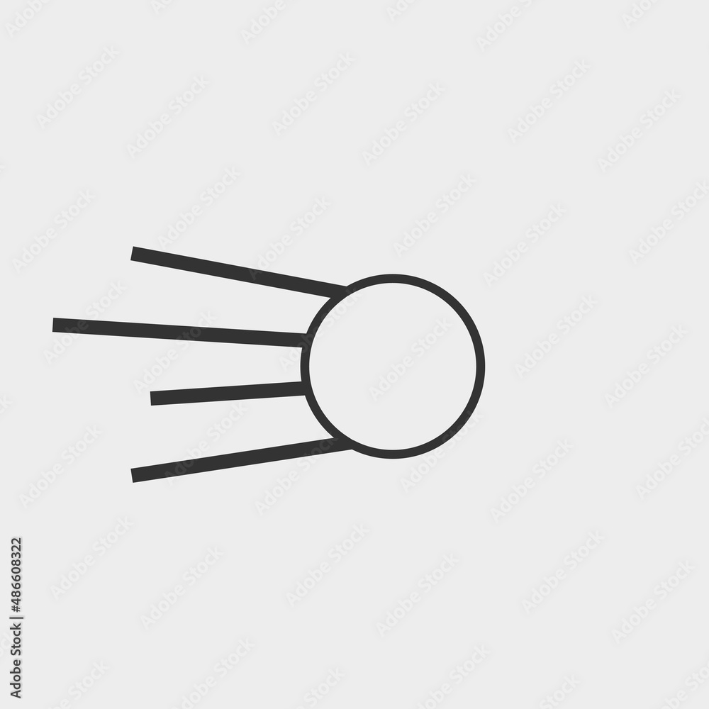 Comet vector icon illustration sign Comet vector icon illustration sign