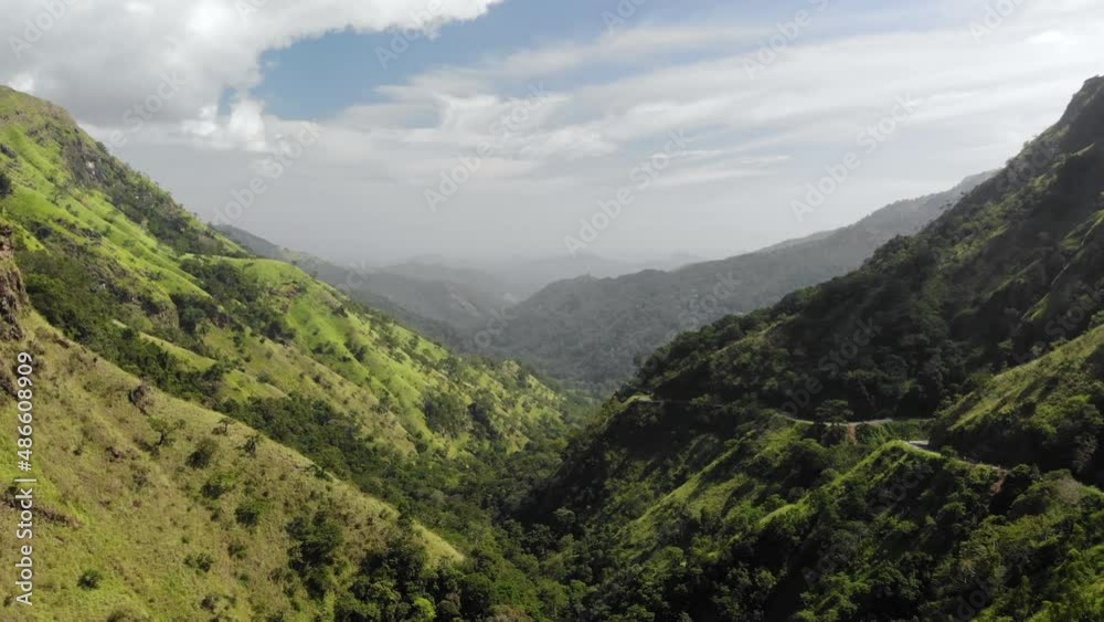 Aerial view of landscape in Sri Lanka mountains Aerial view of landscape in Sri Lanka mountains