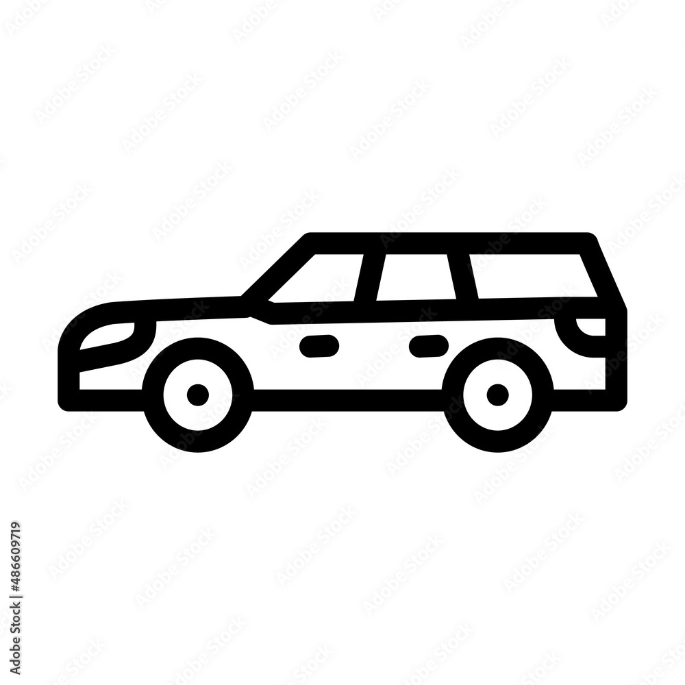 station wagon estate car line icon vector. station wagon estate car sign. isolated contour symbol black illustration station wagon estate car line icon vector. station wagon estate car sign. isolated contour symbol black illustration