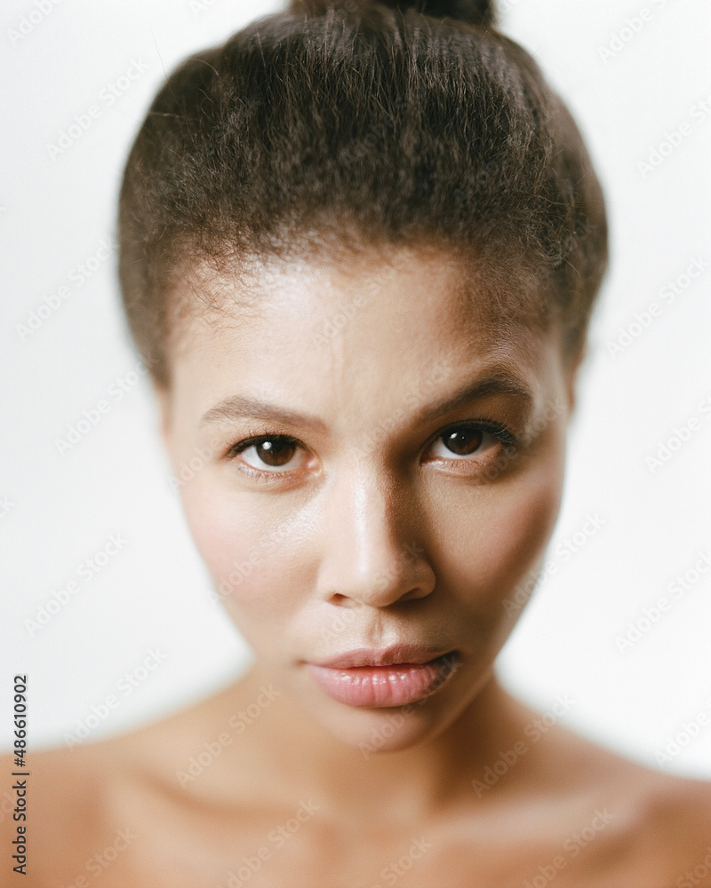 Beauty portrait of young woman in studio Beauty portrait of young woman in studio