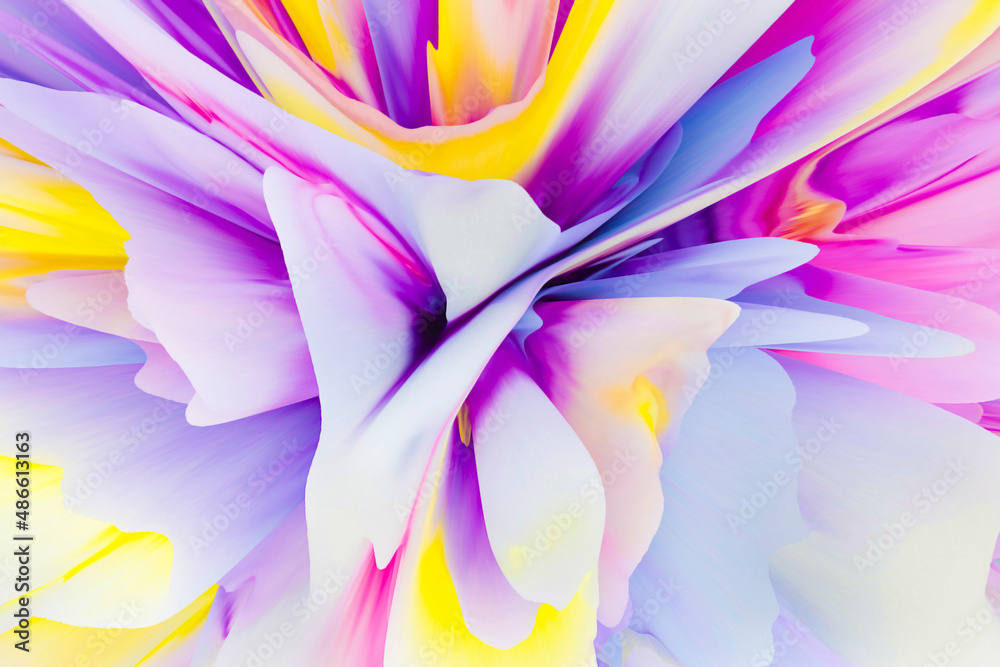 3D extruded abstract of flowing colors 3D extruded abstract of flowing colors