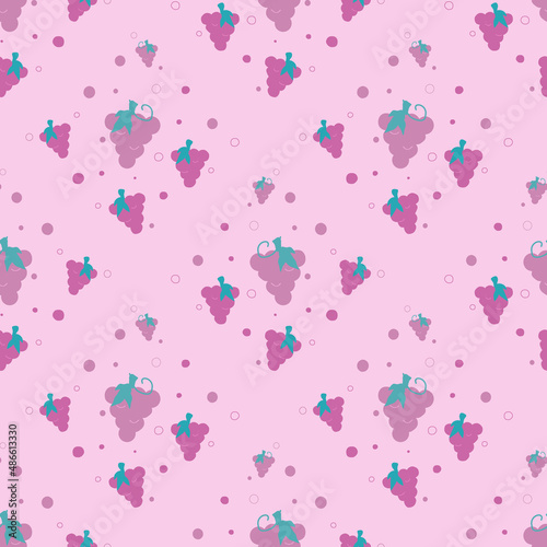 cute grape seamless background for fabric pattern