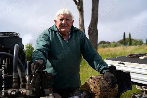 Active senior still working photo