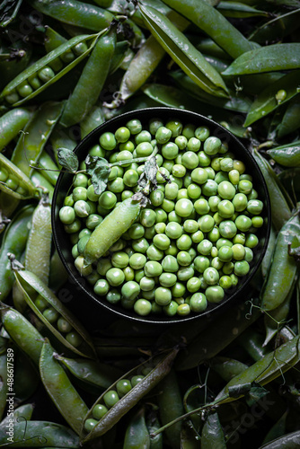 Fresh Seasonal Green Peas photo