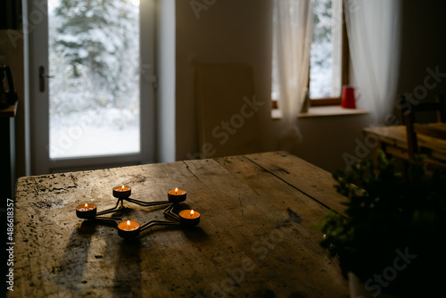 candles/ tea lights  in shape of star photo