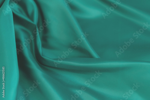 soft focus of green fabric texture background, abstract, closeup texture of cloth