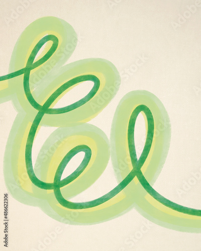 Bright Green Curving Lines photo