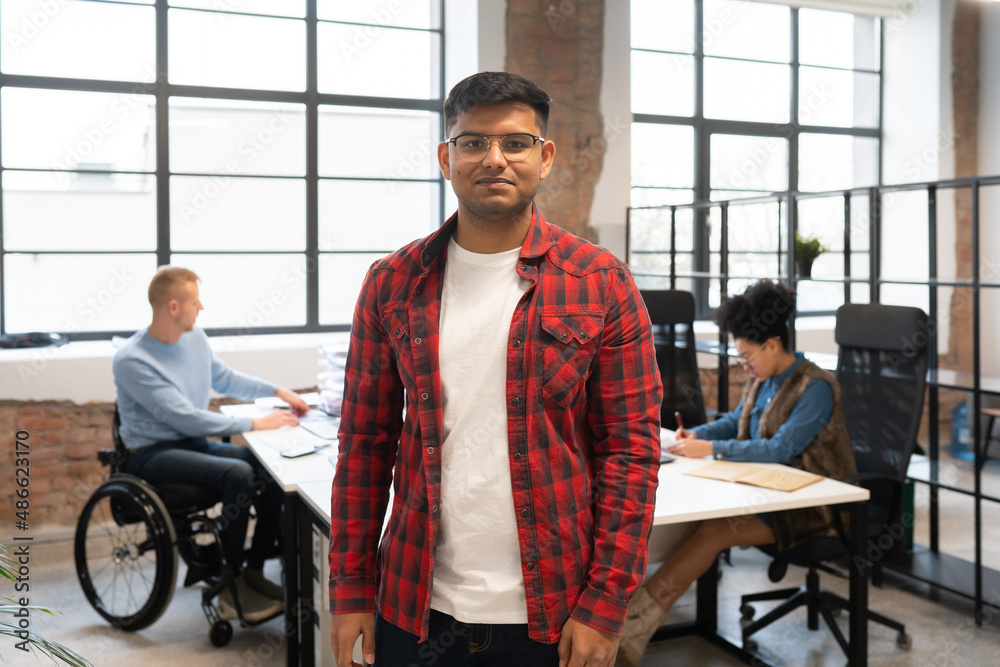 Portrait Of Indian Man At Office Portrait Of Indian Man At Office