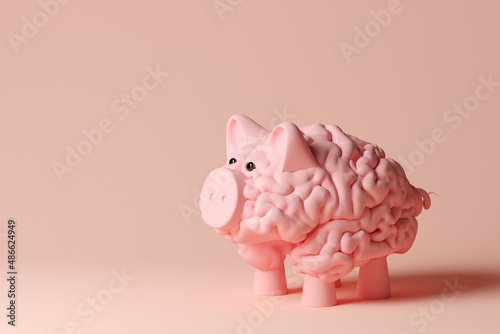 Brain shaped piggy bank photo