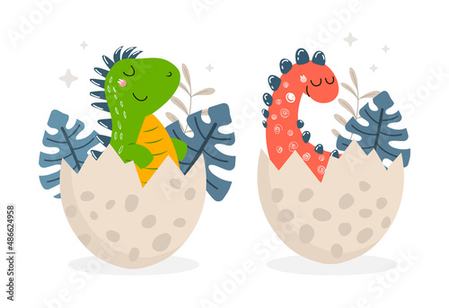 Set of dinosaur