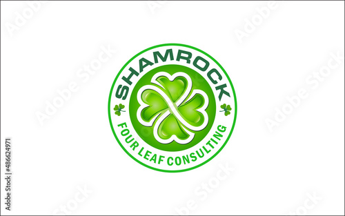 Illustration graphic vector of shamrock four leaf or green clover logo design template